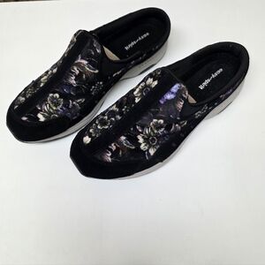 Easy Spirit Women's Slip On Traveltime Mules Clogs Black Floral Size 10M New